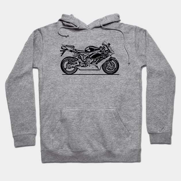 CBR1000RR Sportbike Sketch Art Hoodie by DemangDesign